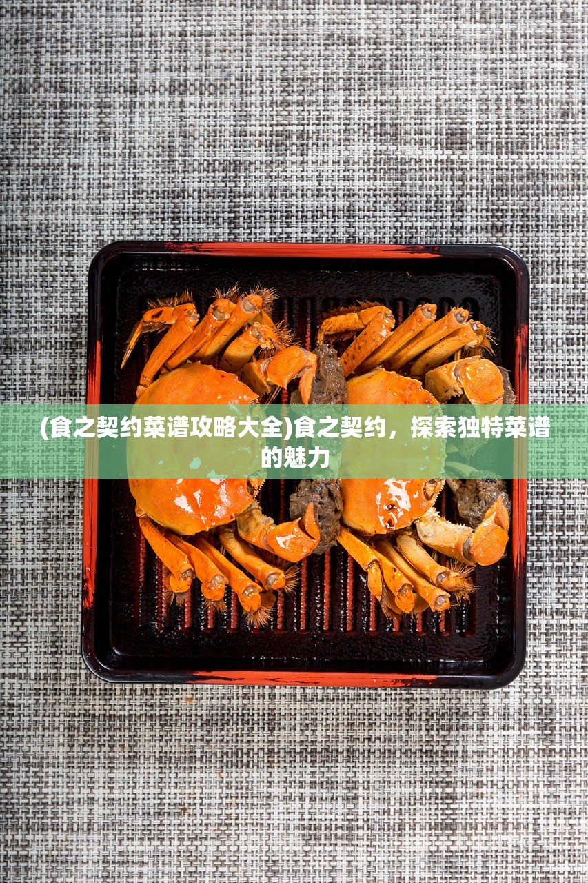 (食之契约菜谱攻略大全)食之契约，探索独特菜谱的魅力